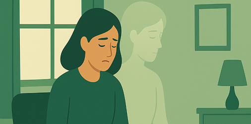 A woman depression and sitting at her room due to past life regression issues